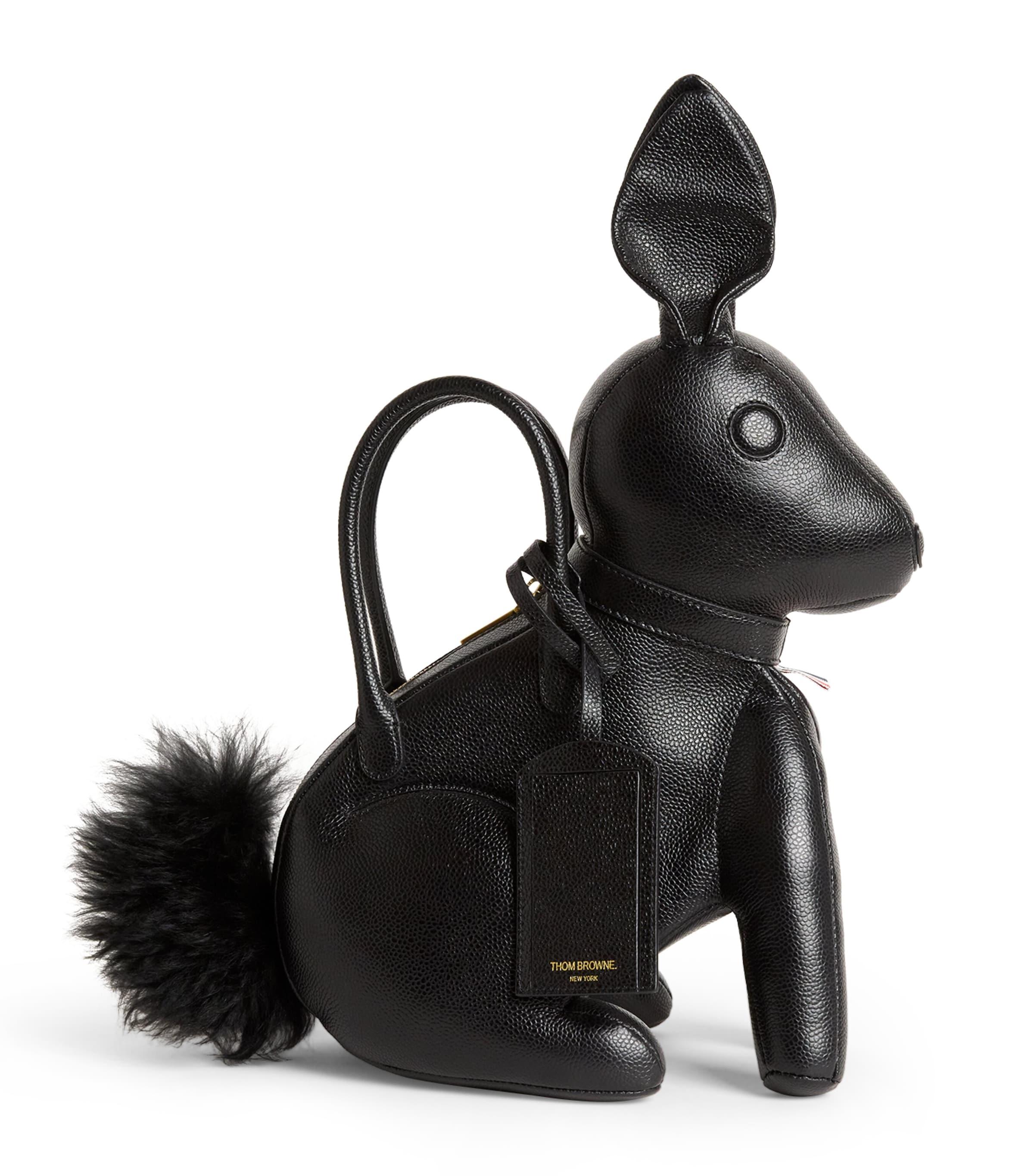 Thom Browne Lather Rabbit Top-Handle Bag by THOM BROWNE