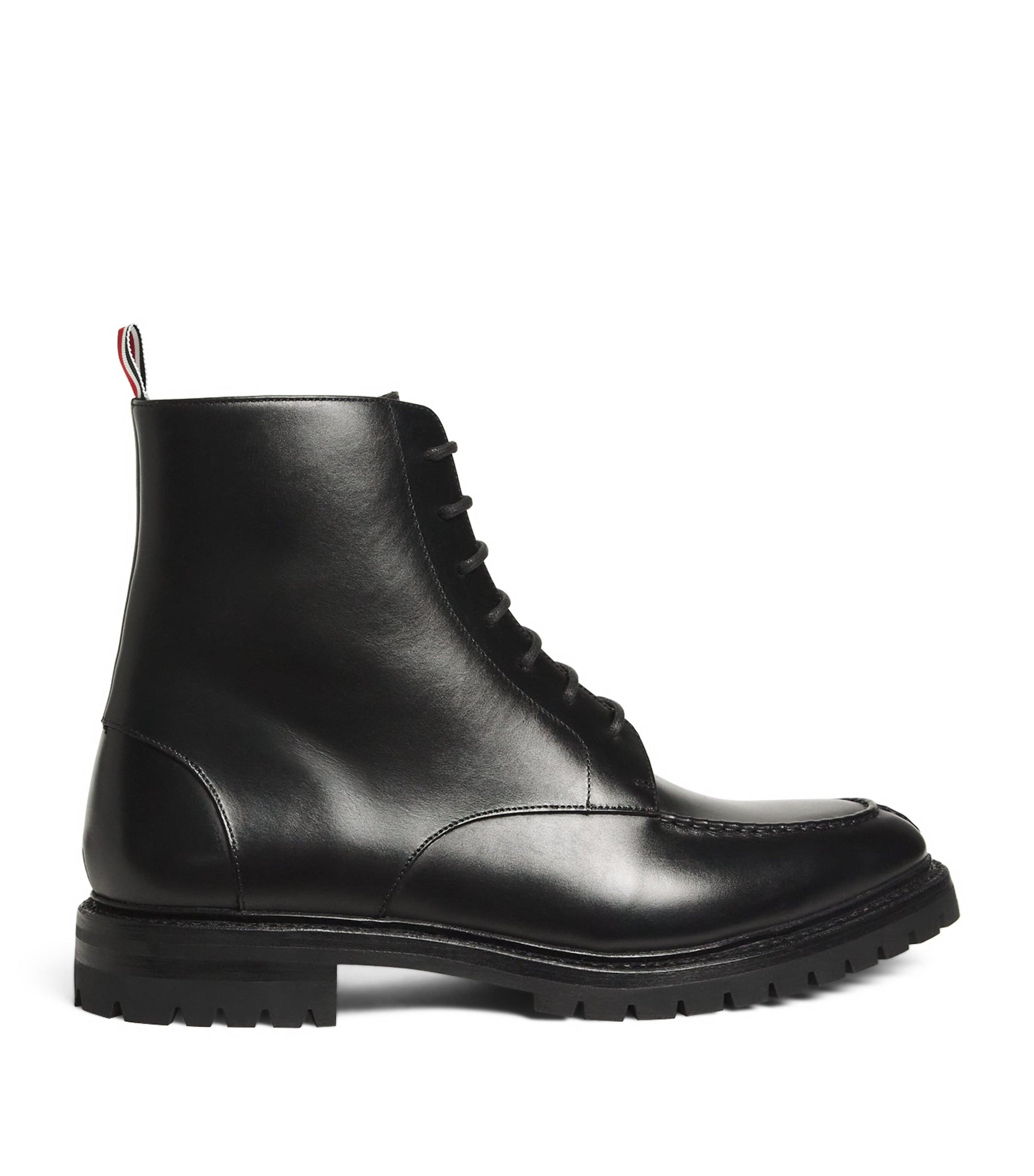 Thom Browne Leather Commando Boots by THOM BROWNE