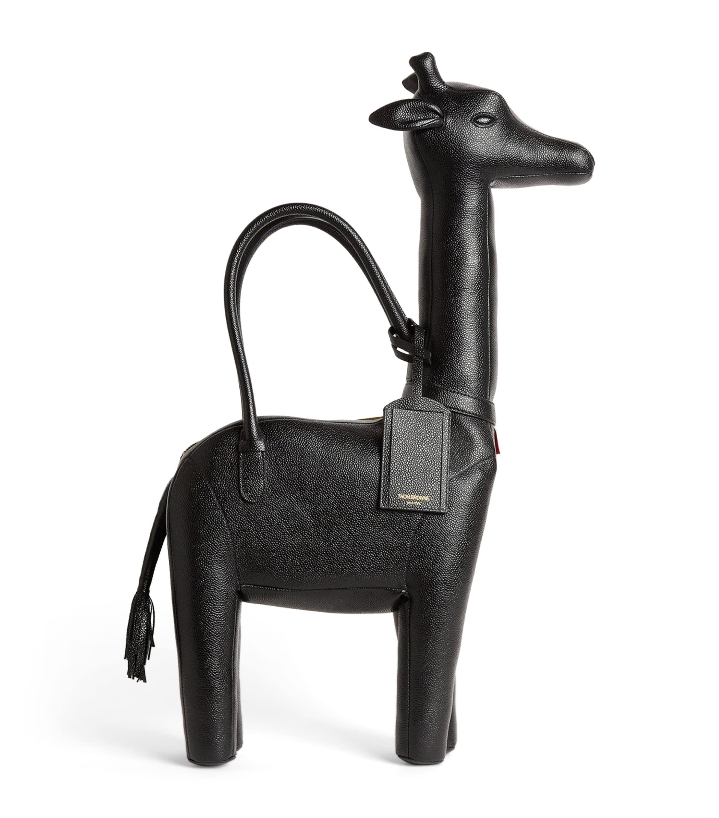 Thom Browne Leather Giraffe Top-Handle Bag by THOM BROWNE