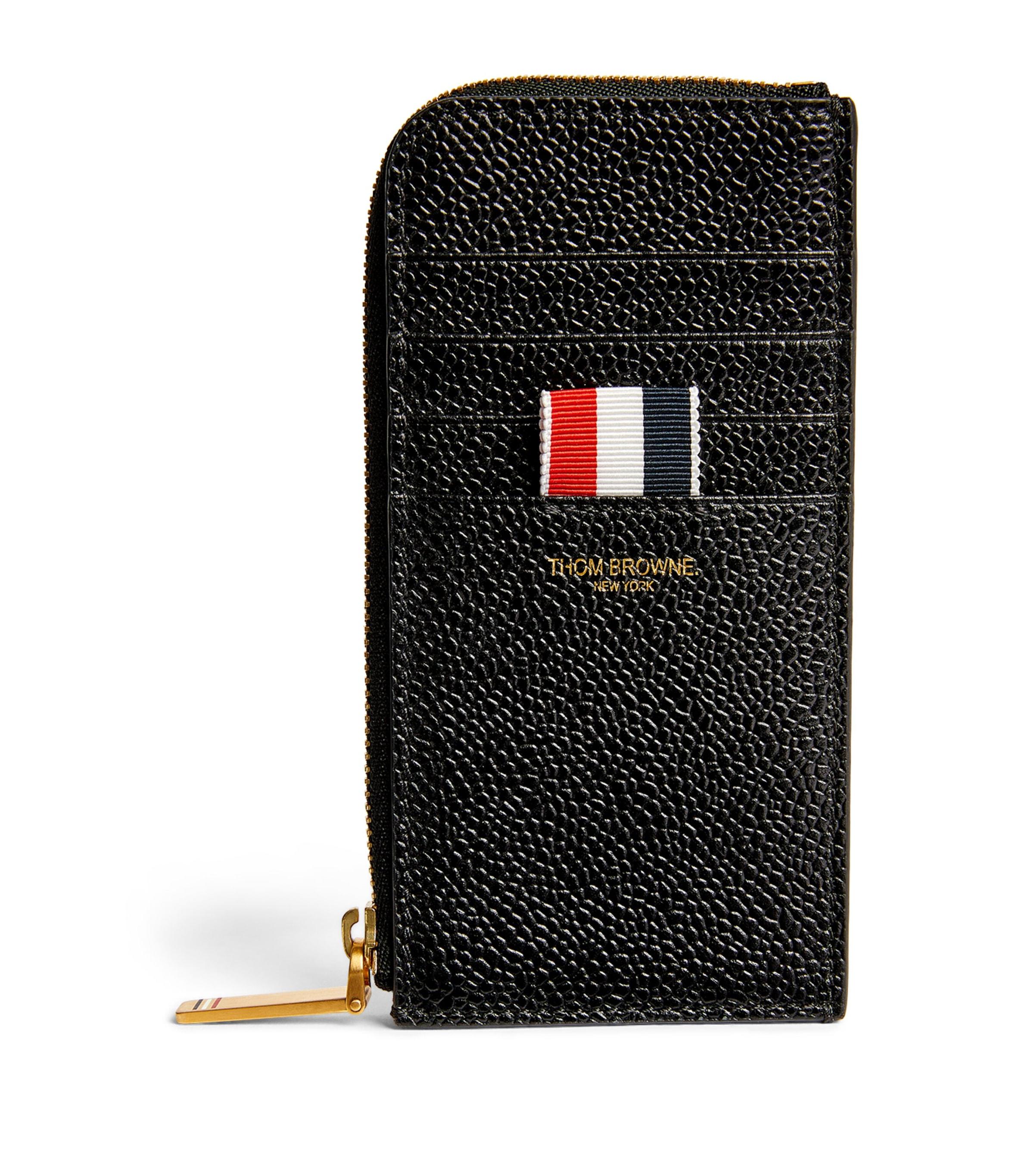 Thom Browne Leather Half-Zip Wallet by THOM BROWNE