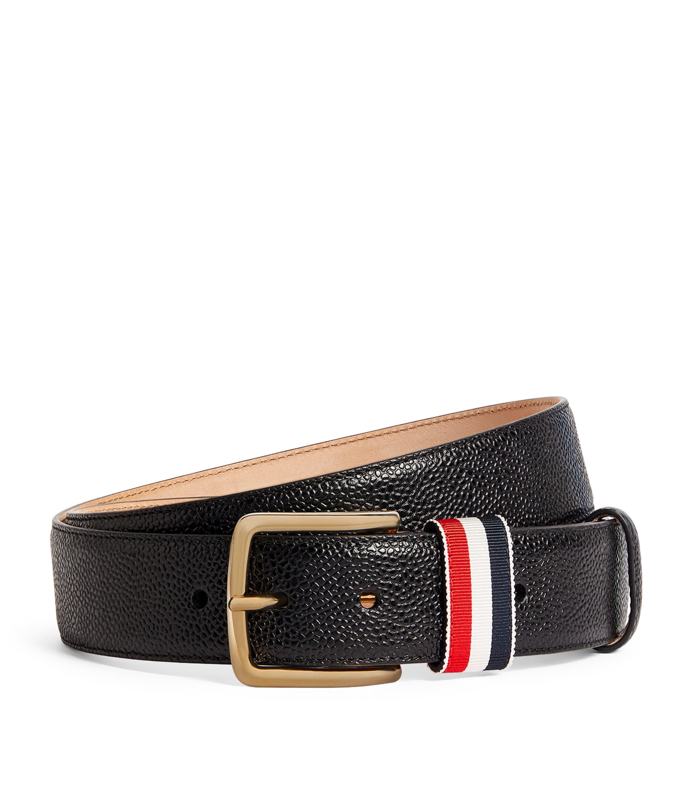 Thom Browne Leather Tricolour Belt by THOM BROWNE