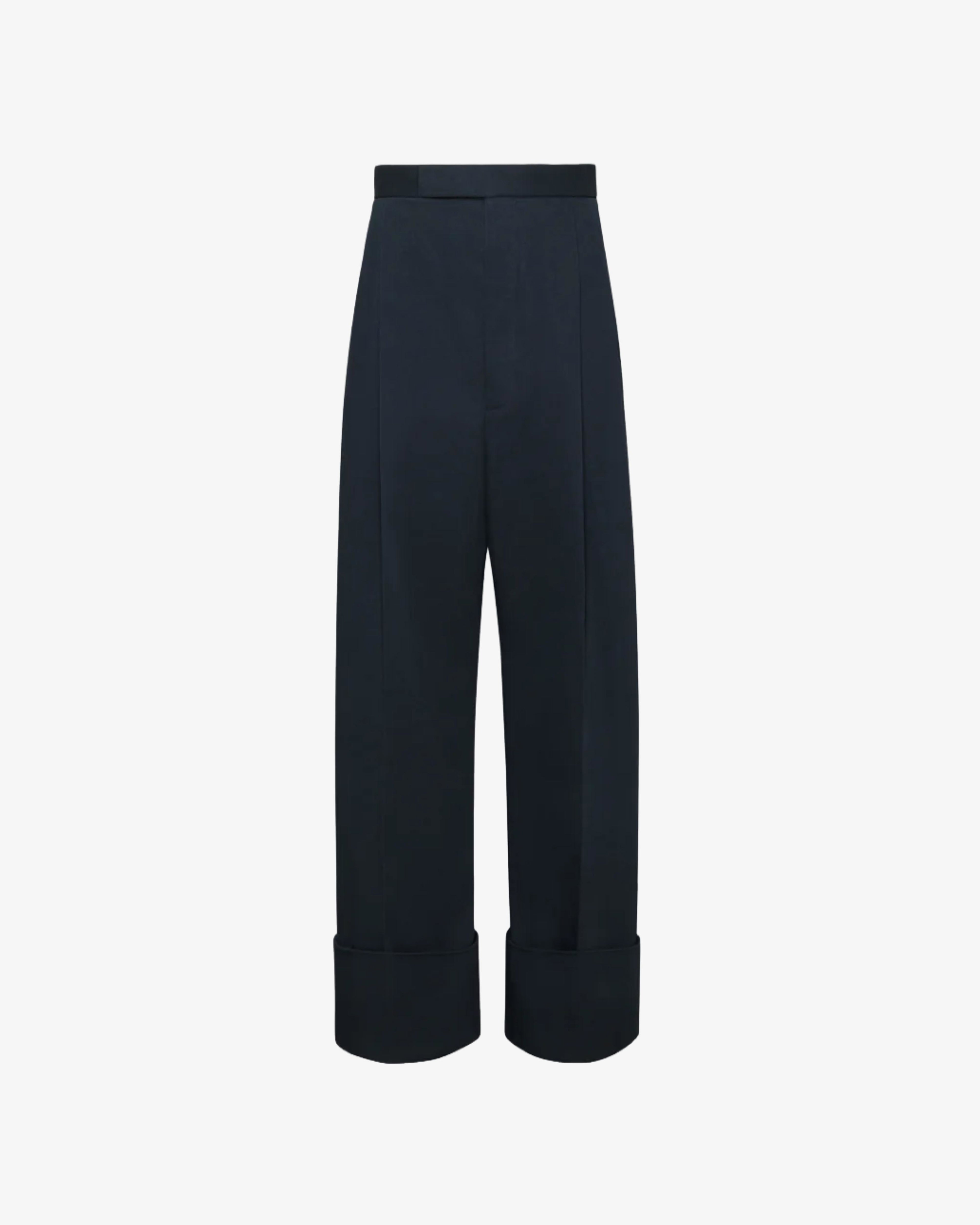 Thom Browne - Men's High Rise Double Pleat Trouser - (Navy) by THOM BROWNE