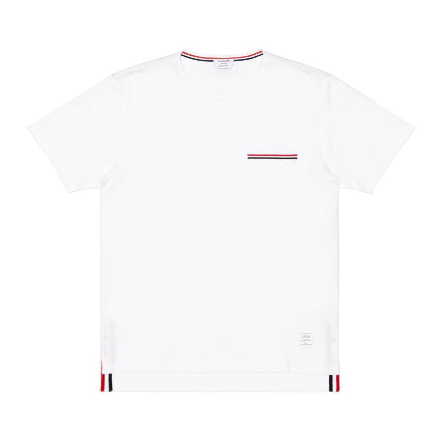 Thom Browne - Men's Ss Pocket Tee In Medium Weight - (White) by THOM BROWNE