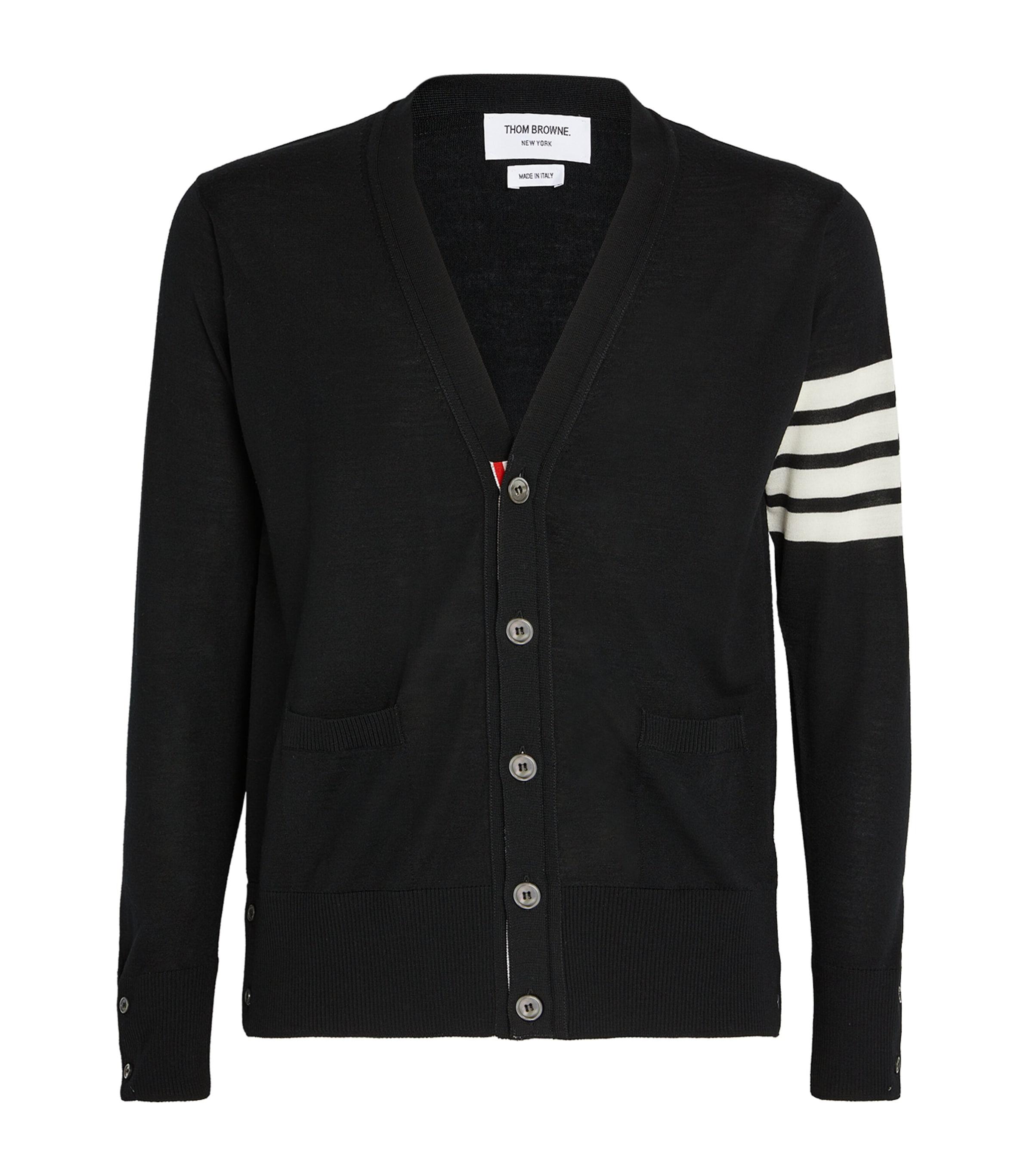 Thom Browne Merino Wool 4-Bar Cardigan by THOM BROWNE