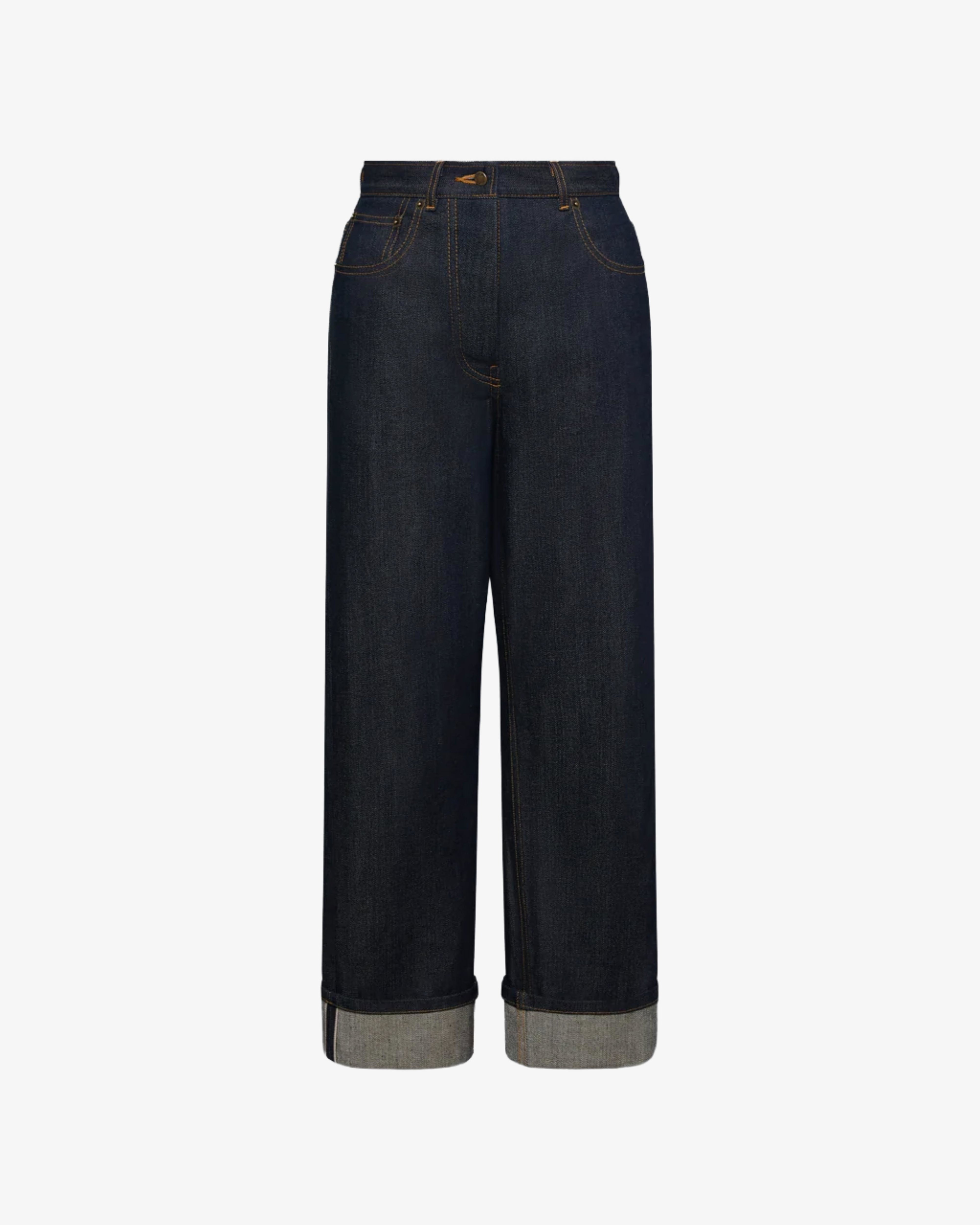 Thom Browne - Women's Classic 5-Pocket Denim Pant - (Navy) by THOM BROWNE