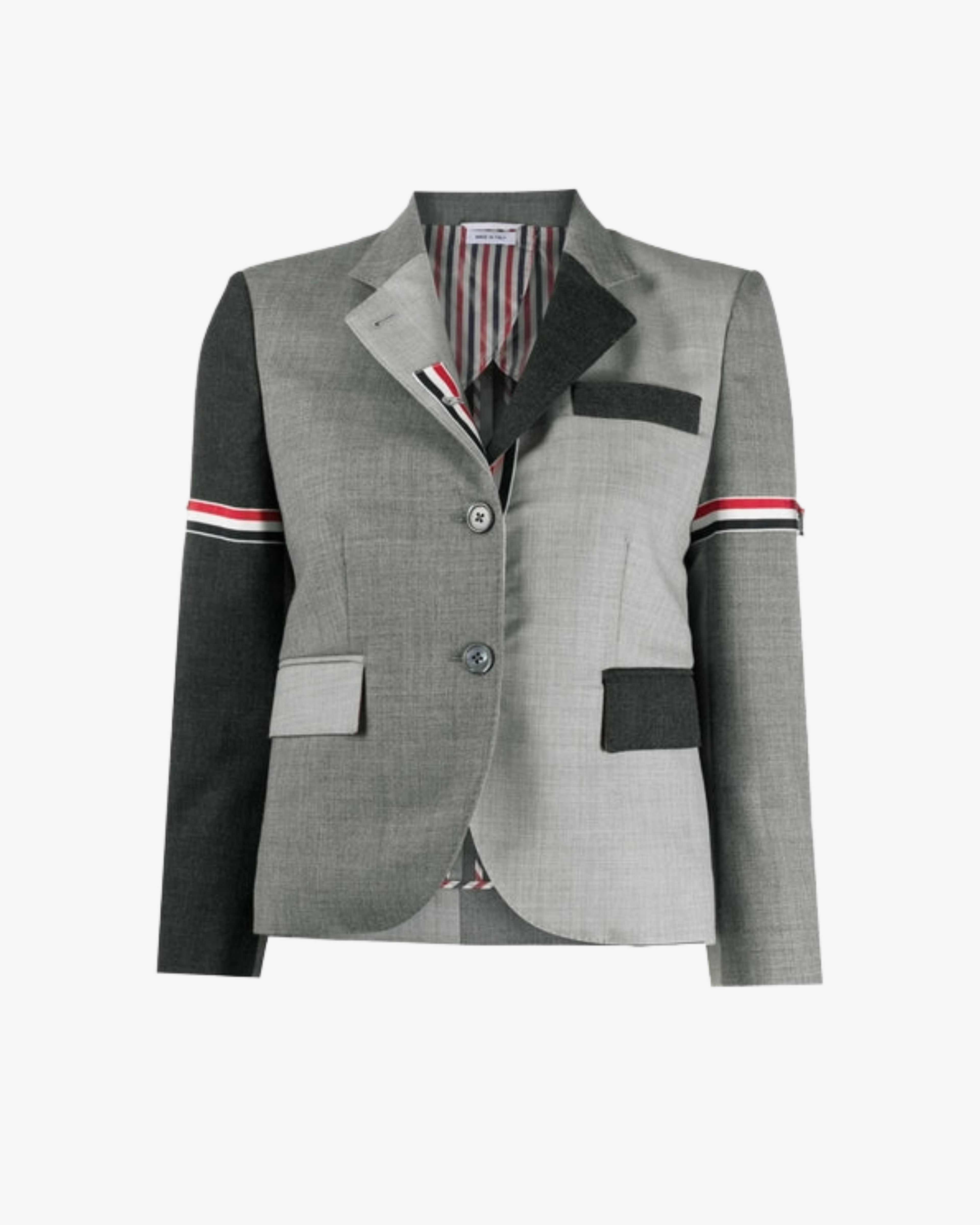 Thom Browne - Women's Funmix Wool Fresco Sport Coat - (Dark Grey 025) by THOM BROWNE