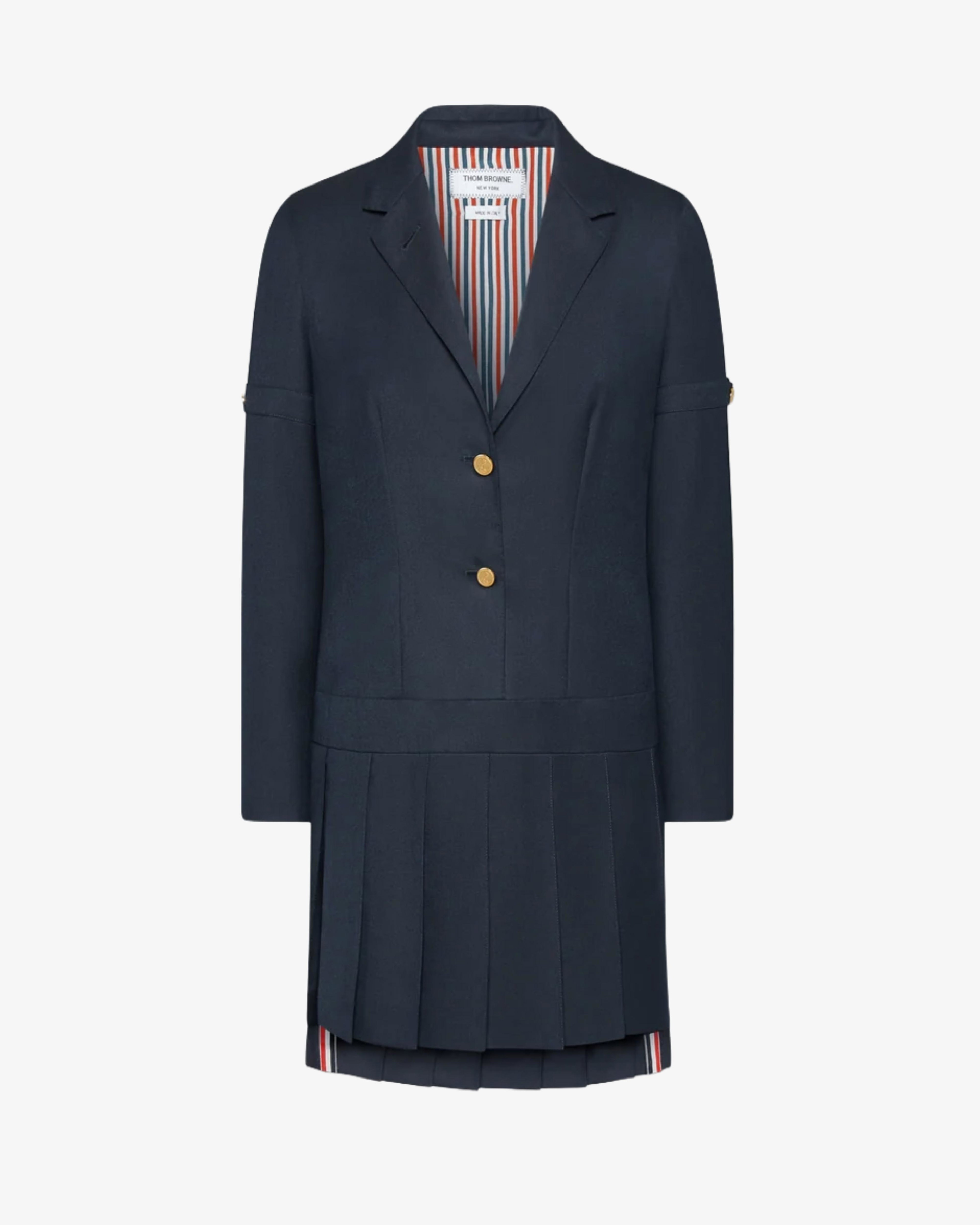 Thom Browne - Women's Mini Sportcoat And Mini Pleate - (Navy415) by THOM BROWNE
