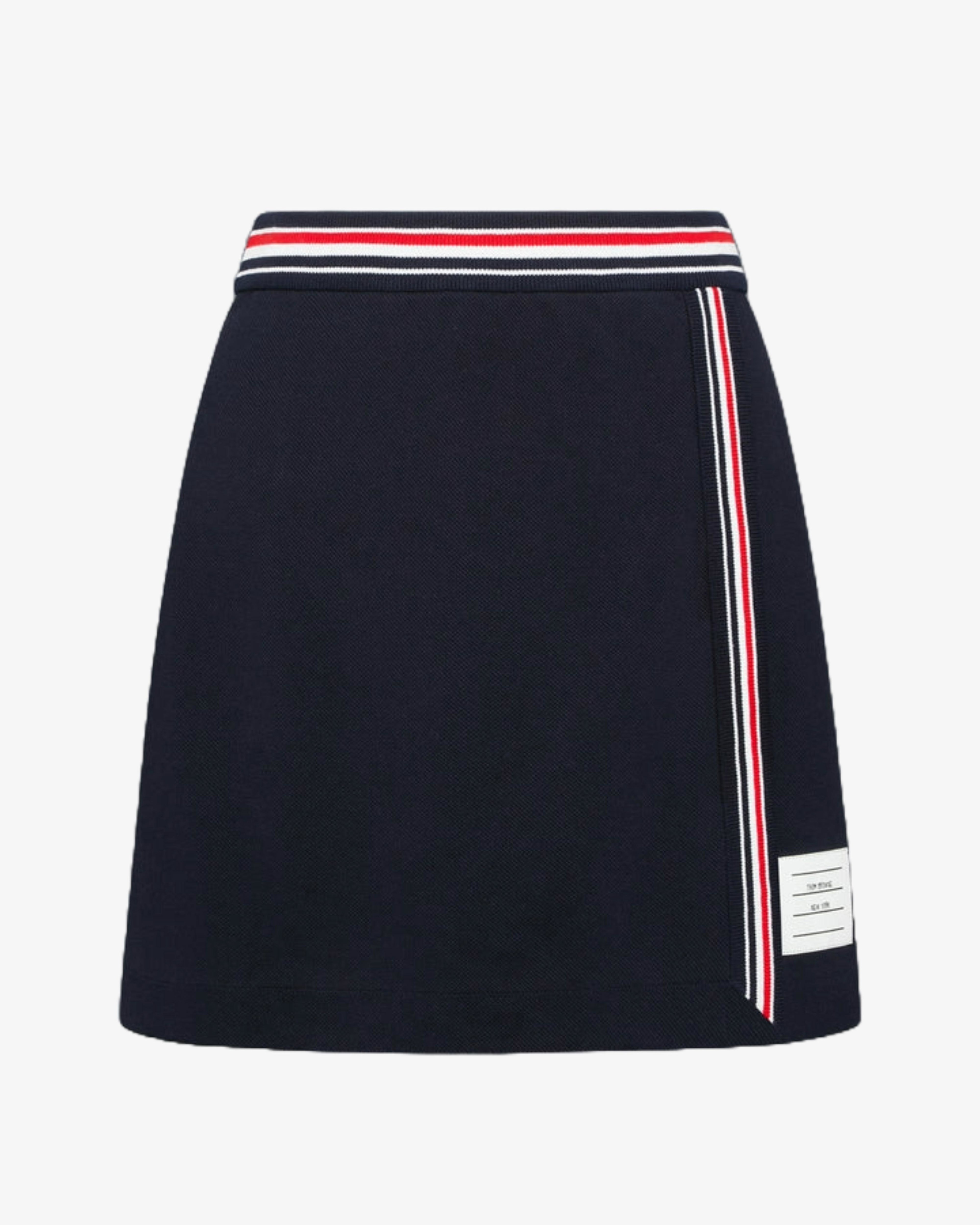 Thom Browne - Women's Pique Rwb Trim Wrap Skirt - (Navy) by THOM BROWNE