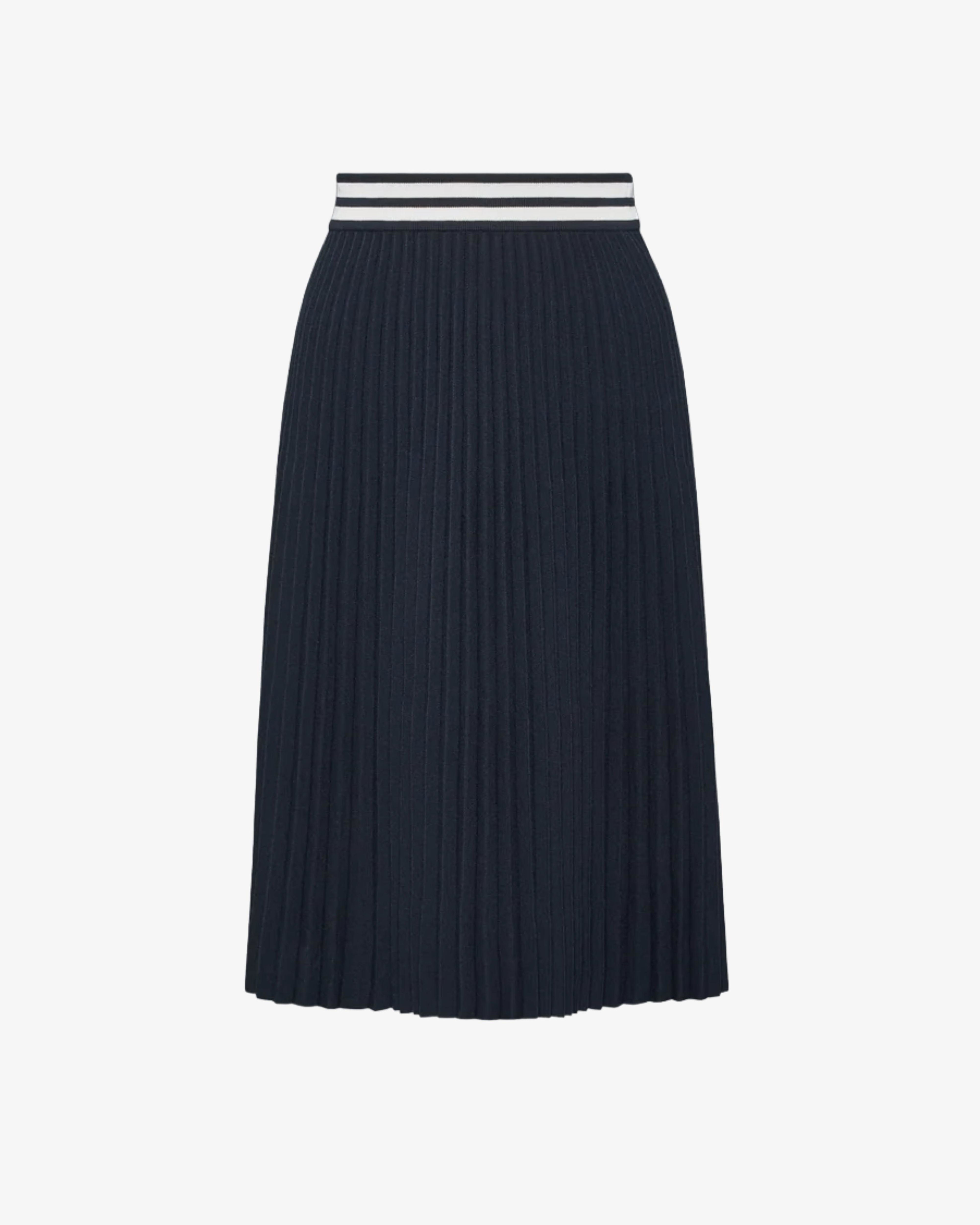 Thom Browne - Women's Plisse Below The Knee Skirt - (Navy415) by THOM BROWNE