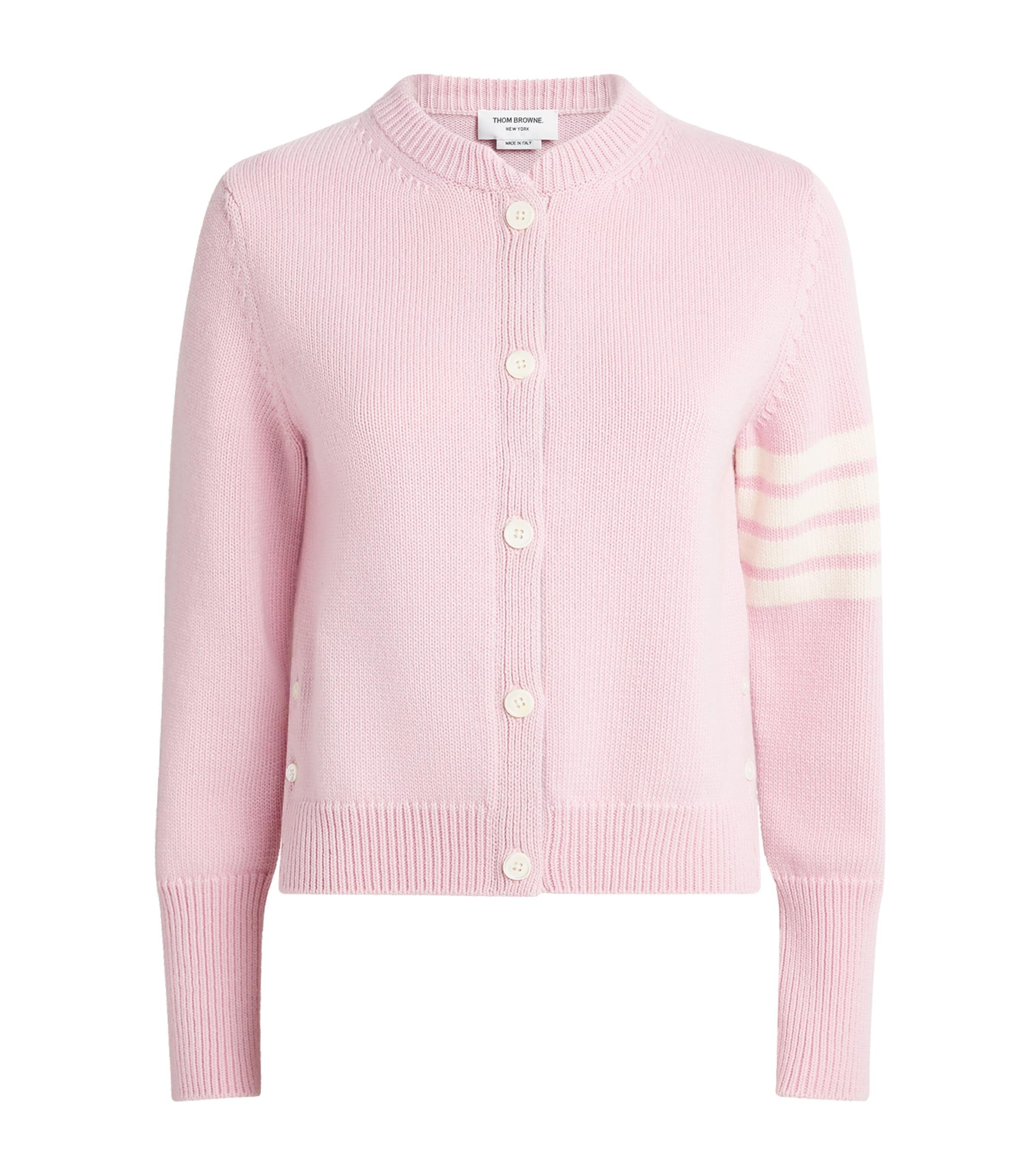 Thom Browne Wool Hector 4-Bar Cardigan by THOM BROWNE