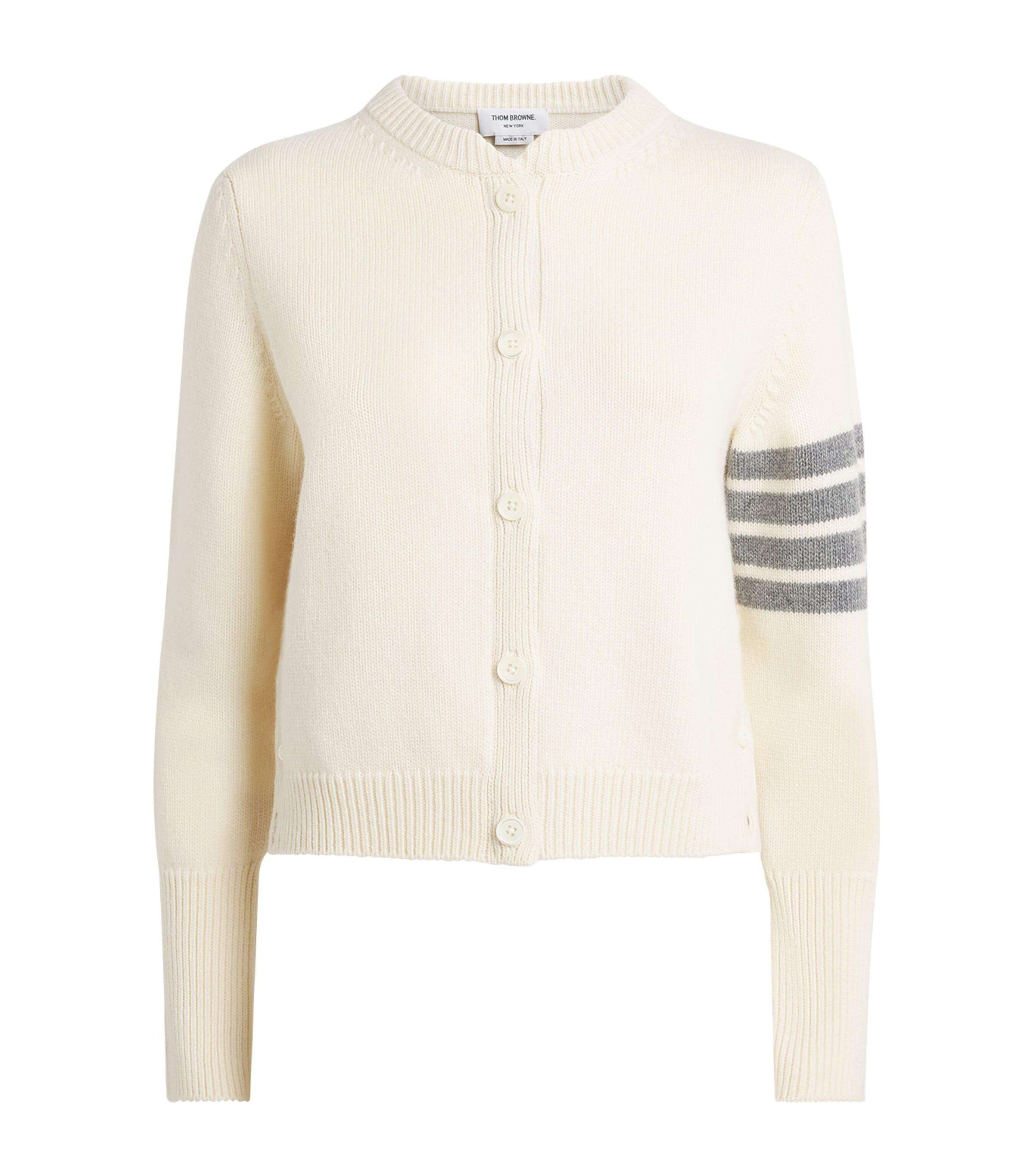 Thom Browne Wool Hector 4-Bar Cardigan by THOM BROWNE