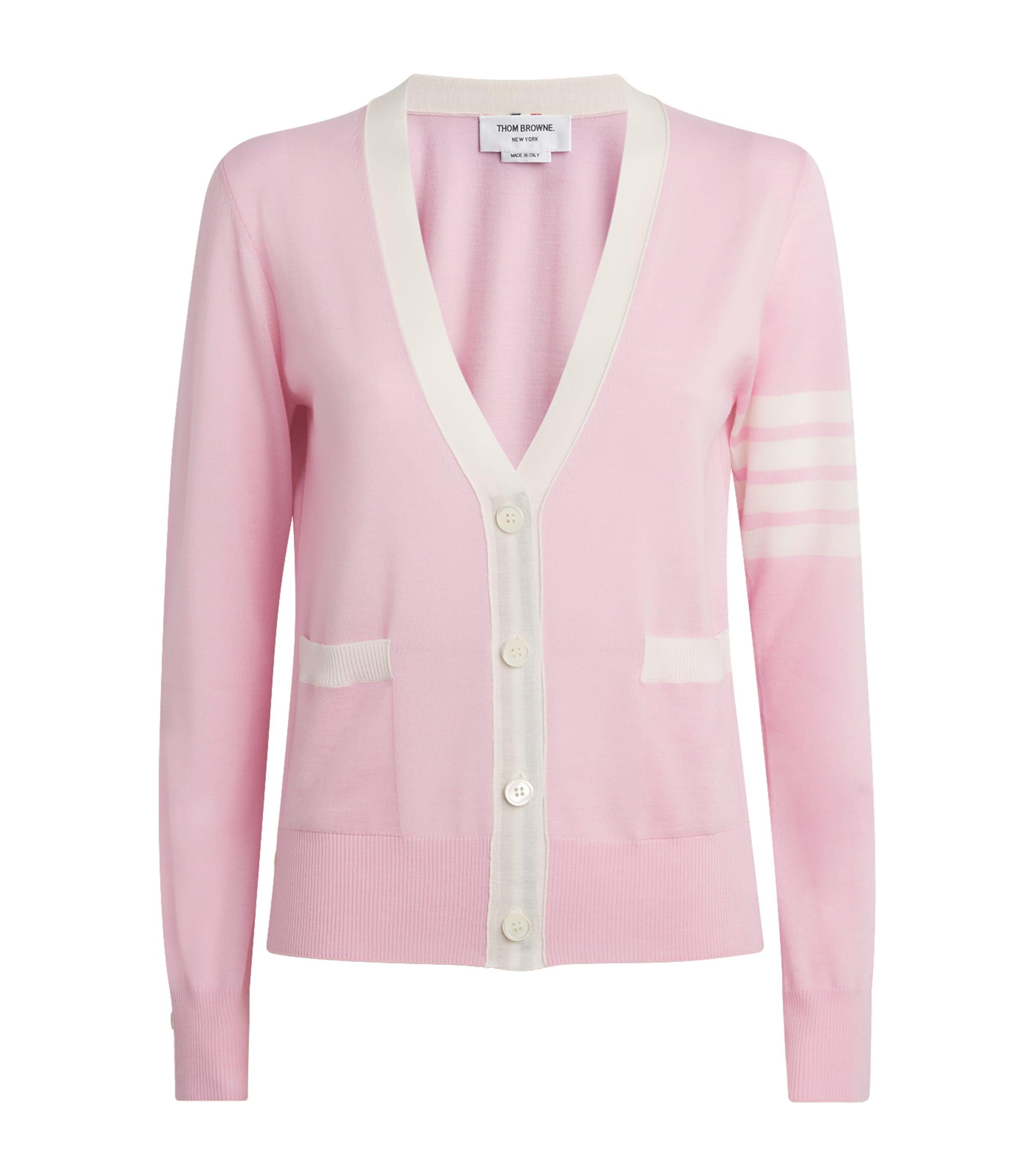 Thom Browne Wool V-Neck Cardigan by THOM BROWNE