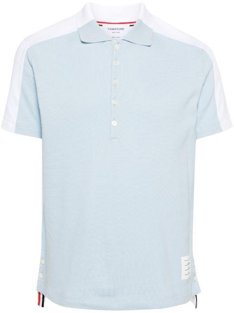 Trompe L' Oeil cotton polo shirt by THOM BROWNE