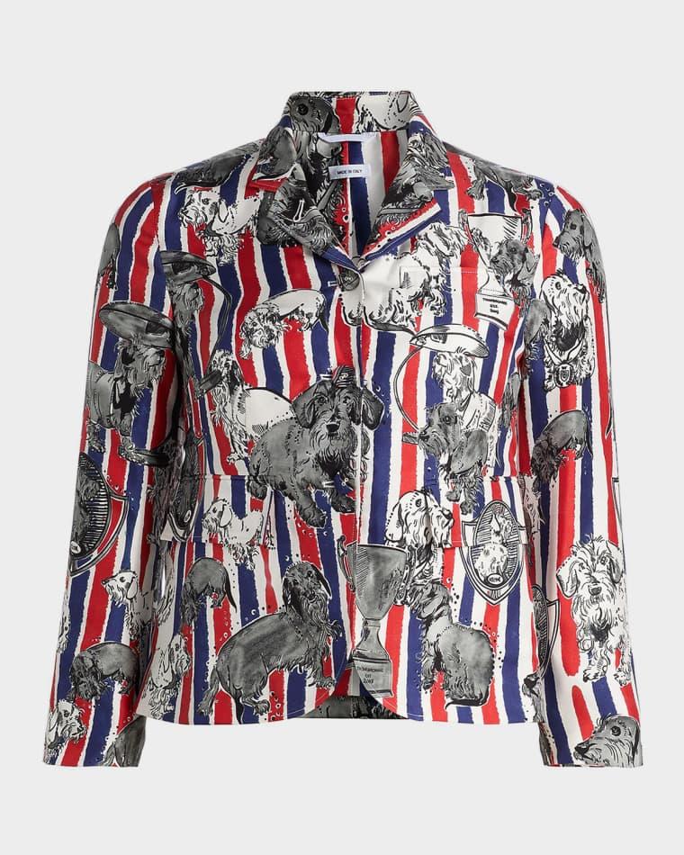 Unstructured Silk Twill Hector Toile Sport Coat by THOM BROWNE