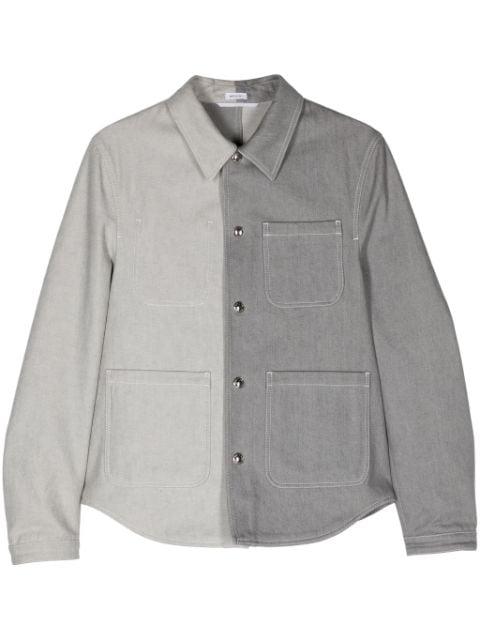 Utility denim shirt jacket by THOM BROWNE
