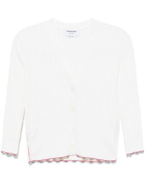V-neck cardigan by THOM BROWNE