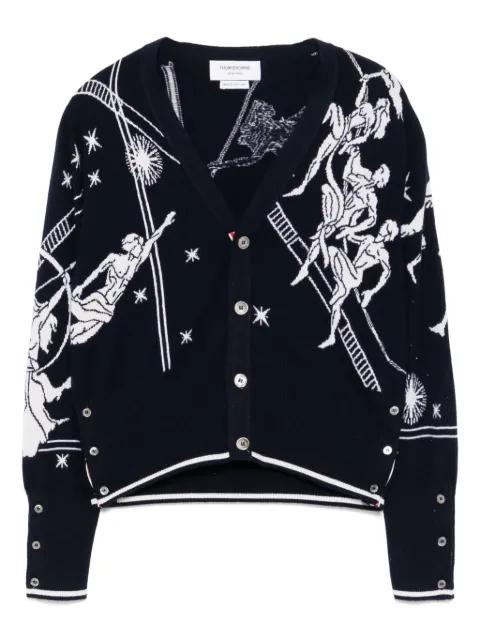 V-neck cardigan by THOM BROWNE