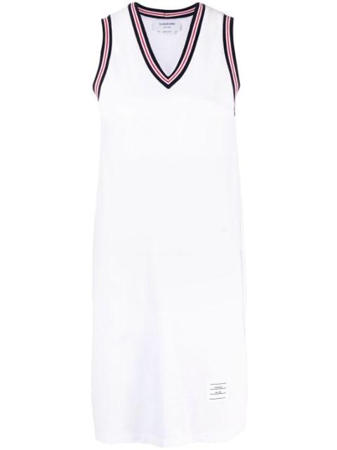 V-neck sleeveless dress by THOM BROWNE