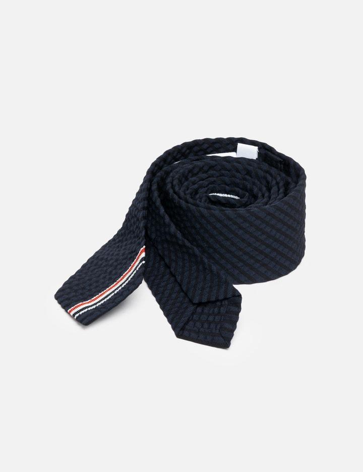 Wool Seersucker RWB Tie by THOM BROWNE