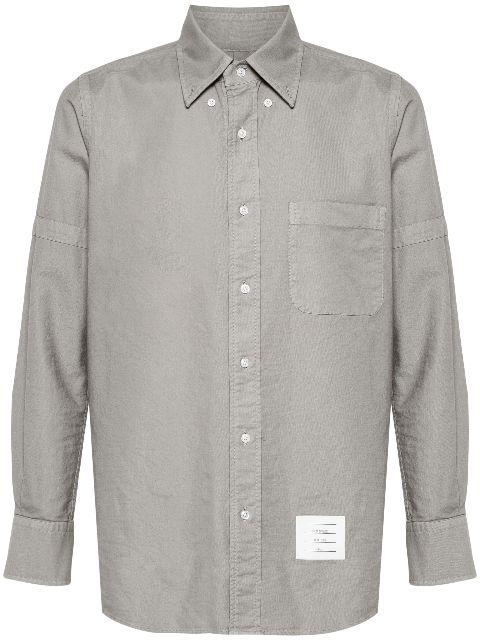 adjustable-armbands cotton shirt by THOM BROWNE
