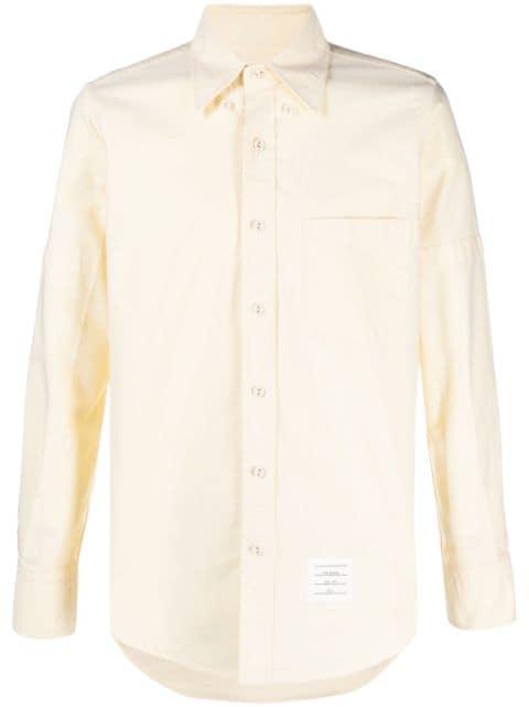 armband-embellished cotton shirt by THOM BROWNE
