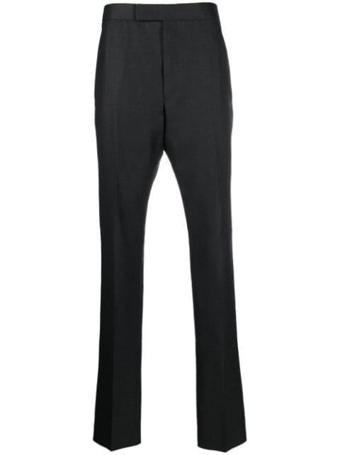 back-strap tailored trousers by THOM BROWNE