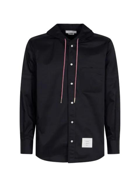 blue hoodied jacket by THOM BROWNE