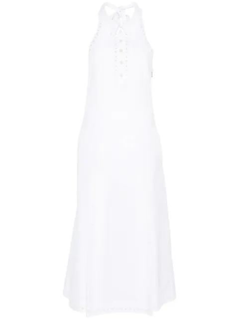 broderie-anglaise midi dress by THOM BROWNE