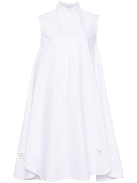 button-down collar day dress by THOM BROWNE