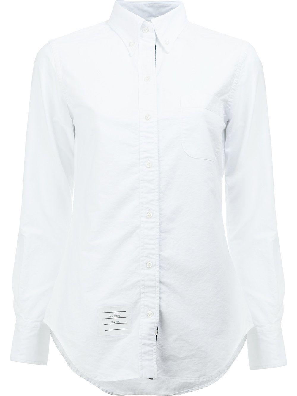 button-down cotton shirt by THOM BROWNE