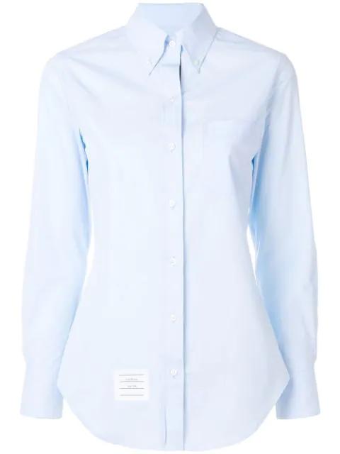 button-down slim-fit shirt by THOM BROWNE