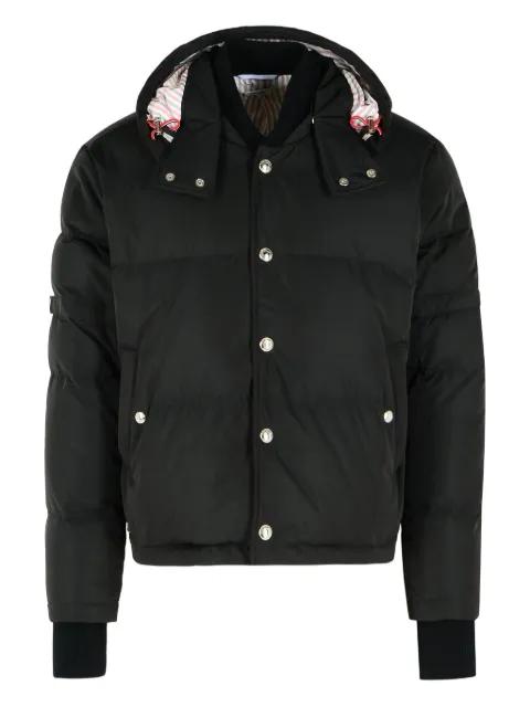 button hoodied Grosgrain jacket by THOM BROWNE