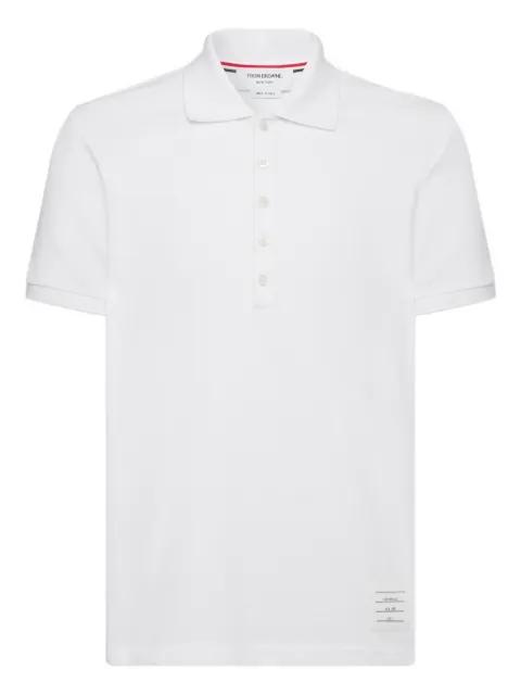 button-placket polo shirt by THOM BROWNE