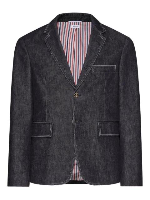 buttoned denim jacket by THOM BROWNE