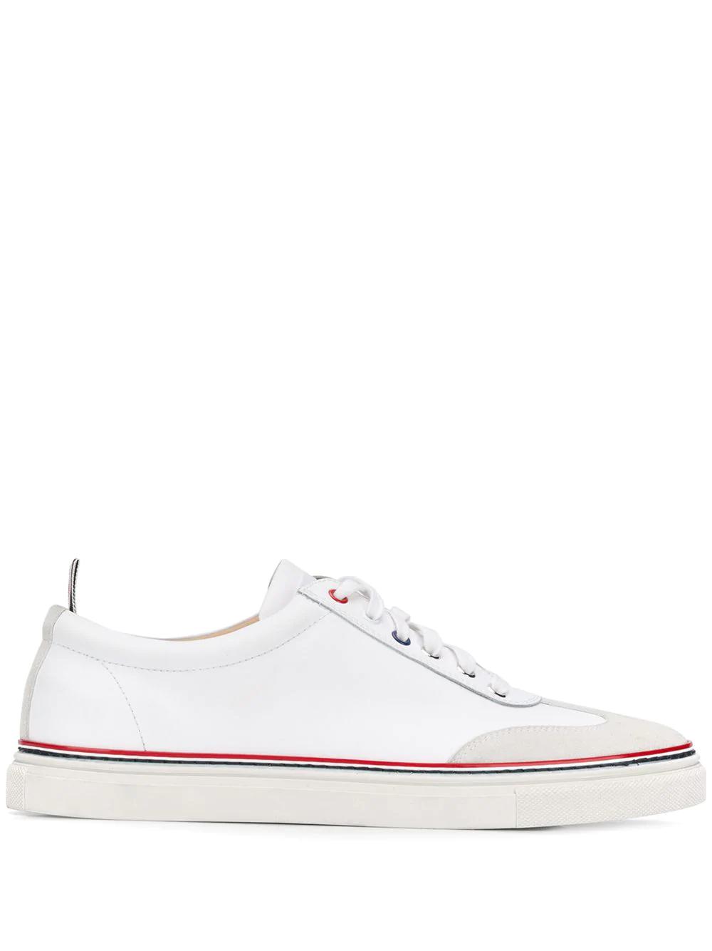 calf low-top RWB cupsole sneakers by THOM BROWNE