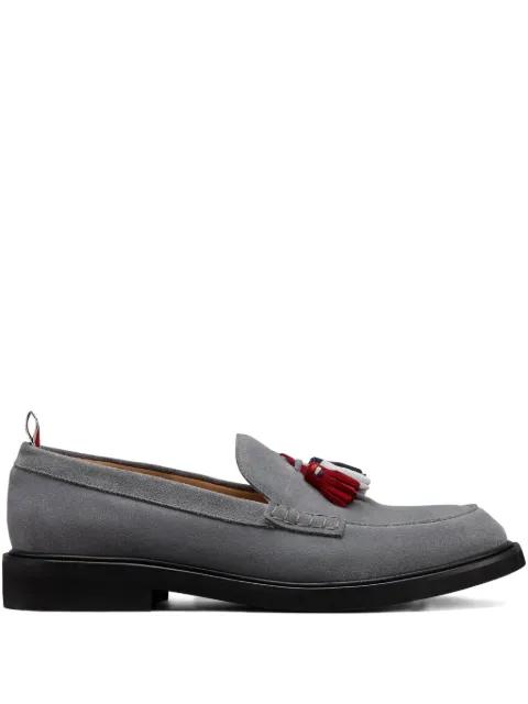 calf suede RWB tassel  loafers by THOM BROWNE