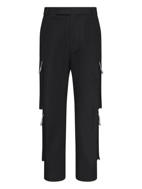cargo zip-detail straight-leg trousers by THOM BROWNE
