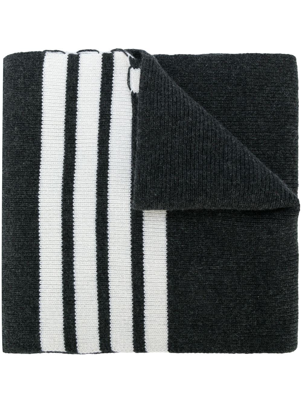 cashmere rib 4-Bar scarf by THOM BROWNE
