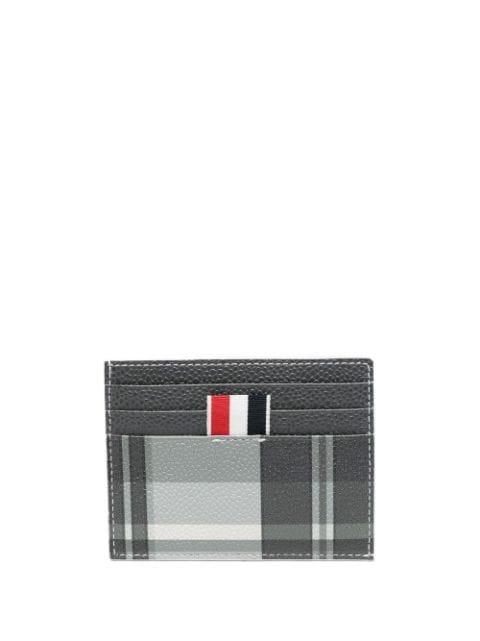 check-pattern cardholder wallet by THOM BROWNE