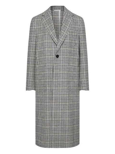 checked coat by THOM BROWNE