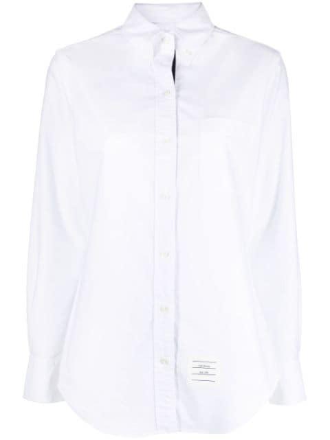 classic Oxford Grosgrain placket shirt by THOM BROWNE
