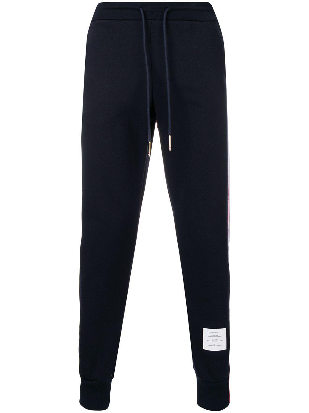 classic loopback stripe sweatpants by THOM BROWNE