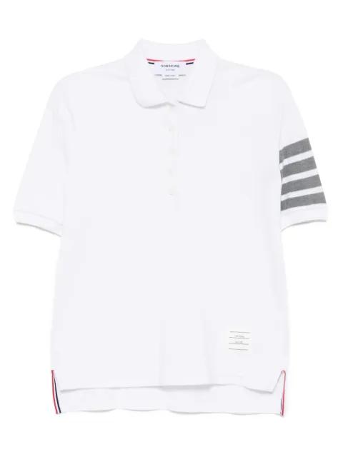 classic pique 4 bar short-sleeved polo top by THOM BROWNE