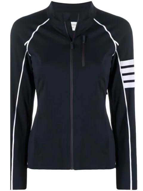 compression zip-up 4-Bar jacket by THOM BROWNE