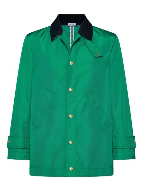 corduroy-collar overcoat by THOM BROWNE
