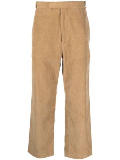 corduroy cropped trousers by THOM BROWNE