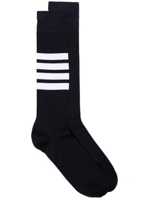 cotton 4-Bar over-the-calf socks by THOM BROWNE