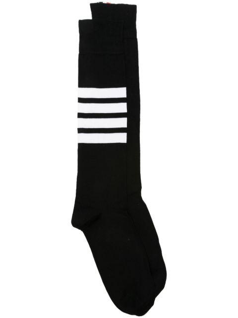cotton 4-Bar over-the-calf socks by THOM BROWNE