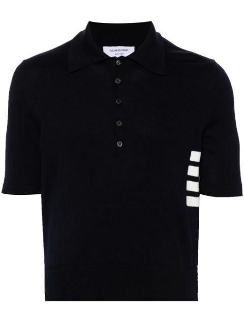 cotton 4-bar relaxed fit polo by THOM BROWNE