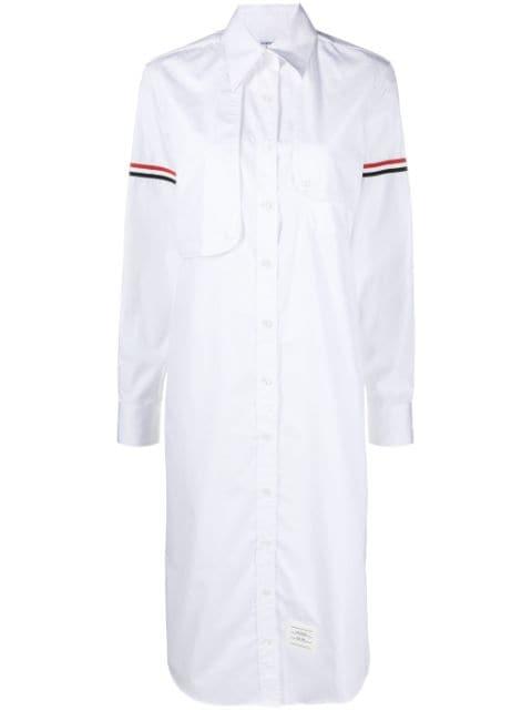 cotton midi shirt dress by THOM BROWNE